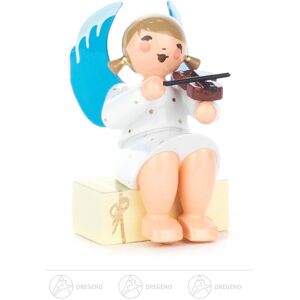 Großhandel Dregeno Angel With Violin On Gift Sitting H = Ca 5,5 Cm Ore Mountains Christmas Figures Großhandel Dregeno Angel With Violin On Gift Sitting H = Ca 5,5 Cm Ore Mountains Christmas Figures