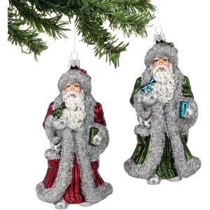 Department 56 Santa With Present Polonaise Christmas Glass Ornament Set Of 2 Department 56 Santa With Present Polonaise Christmas Glass Ornament Set Of 2