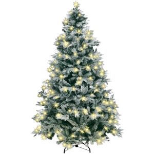 Artificial Christmas Tree Shatchi 180cm Pre Lit Lapland Fir Snow Flocked Tree Artificial Christmas Tree Shatchi 180cm Pre Lit Lapland Fir Snow Flocked Tree