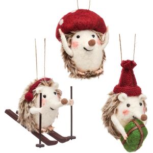 Sass & Belle Set Of Three Festive Hedgehogs Hanging Christmas Tree Decorations Sass & Belle Set Of Three Festive Hedgehogs Hanging Christmas Tree Decorations