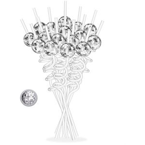 Sodial 5x(16pcs Disco Straws, Disco Party Decorations Straws With Silver Disco 7163 Sodial 5x(16pcs Disco Straws, Disco Party Decorations Straws With Silver Disco 7163