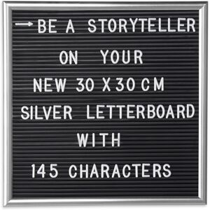 Relaxdays Set Of 2 Letter Boards 30x30 Peg Board Memo Board Decorative Quote Saying Silver Relaxdays Set Of 2 Letter Boards 30x30 Peg Board Memo Board Decorative Quote Saying Silver