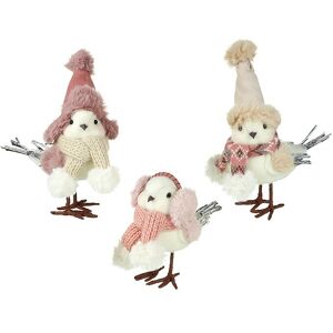 Heaven Sends Set Of 3 Pink Birds In Winter Outfits Christmas Decorations Heaven Sends Set Of 3 Pink Birds In Winter Outfits Christmas Decorations