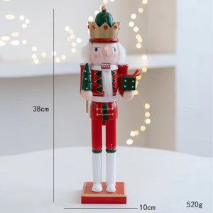 Does Not Apply 38cm Wooden Nutcracker Ornament Soldier Figure Christmas Tree Pendant Office Tab Does Not Apply 38cm Wooden Nutcracker Ornament Soldier Figure Christmas Tree Pendant Office Tab