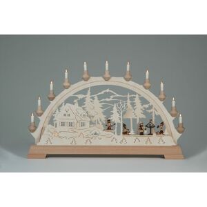 Kwo Kunstgewerbe-Werkstätten Olbernhau Gmbh Window Decoration Arch Bird Feeding With Figures Wxdxh= 65x6.5x43cm New Kwo Kunstgewerbe-Werkstätten Olbernhau Gmbh Window Decoration Arch Bird Feeding With Figures Wxdxh= 65x6.5x43cm New