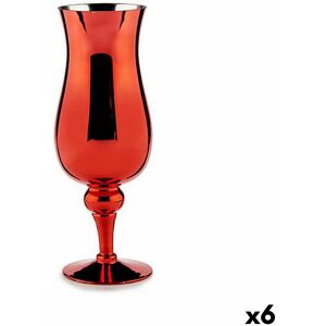 Gift Decor Candleholder Crystal Red - 13,5 x 35 x 13,5 cm - Candleholder Gift Decor Candleholder Crystal Red - 13,5 x 35 x 13,5 cm - Candleholder