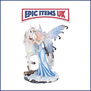 Nemesis Now Comfort 21.5cm Ice Fairy And White Unicorn Figurine - In Stock Nemesis Now Comfort 21.5cm Ice Fairy And White Unicorn Figurine - In Stock
