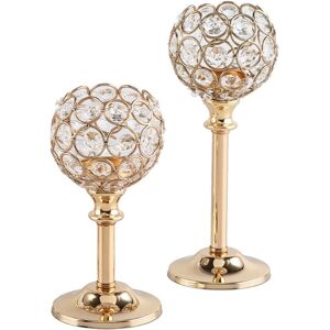 Sodial 2x(European Metal Crystal Candle Holders Desktop Decoration Gold Candle9226 Sodial 2x(European Metal Crystal Candle Holders Desktop Decoration Gold Candle9226