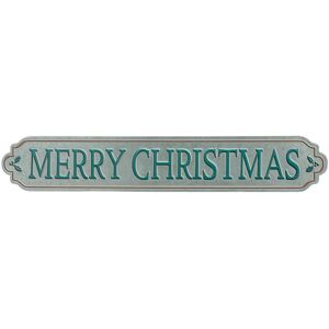 Merry Christmas Large Hanging Metal Sign Plaque 108cm Long Festive Decoration Merry Christmas Large Hanging Metal Sign Plaque 108cm Long Festive Decoration