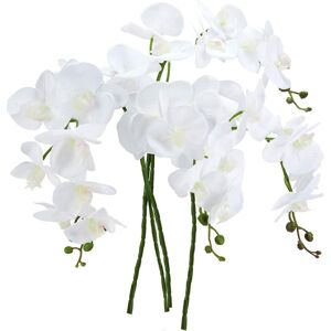 Uniqu 4 Pcs 42" Artificial Orchid Real Touch Latex Phalaenopsis Orchid Stem Bou Uniqu 4 Pcs 42" Artificial Orchid Real Touch Latex Phalaenopsis Orchid Stem Bou
