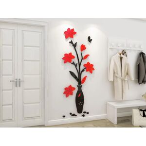 3d Flowers Wall Stickers Vase Mirror Wall Murals Diy Art Home Decor Decal Wallpa 3d Flowers Wall Stickers Vase Mirror Wall Murals Diy Art Home Decor Decal Wallpa