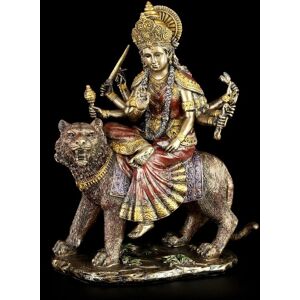 Hindu Gods Figure - Durga - Riding On Tiger - Buddha India Statue Hindu Gods Figure - Durga - Riding On Tiger - Buddha India Statue