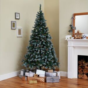 Home Habitat 7ft Oscar Pine Cone Christmas Tree - Green - 213cm Home Habitat 7ft Oscar Pine Cone Christmas Tree - Green - 213cm