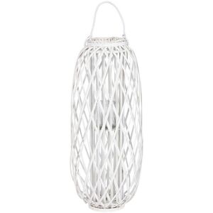 Candleholder Home Esprit White Wicker Crystal 34 X 34 X 80 Cm Candleholder Home Esprit White Wicker Crystal 34 X 34 X 80 Cm