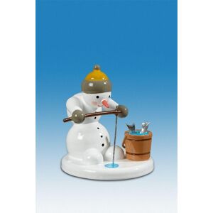 Kde-Kunstgewerbliche Drechslerei Ellmann Wood Figure Christmas Snowman Eisangler Height Approx 6,5 Cm New Ore Mountains Kde-Kunstgewerbliche Drechslerei Ellmann Wood Figure Christmas Snowman Eisangler Height Approx 6,5 Cm New Ore Mountains