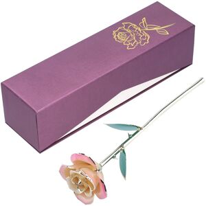 24k Gold Plating Flower White Pink Rose Green Leaf Base Gift Decoration For Sg 24k Gold Plating Flower White Pink Rose Green Leaf Base Gift Decoration For Sg