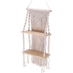 Sodial 3x(Handmade Tassel Macrame Wall Hanging Shelf Boho Cotton Rope Woven3082 Sodial 3x(Handmade Tassel Macrame Wall Hanging Shelf Boho Cotton Rope Woven3082