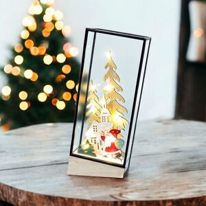 Mysmartbuy.Com Light Up Festive Village Santa Scene Hurricane Glass Holder Led Christmas Decor Mysmartbuy.Com Light Up Festive Village Santa Scene Hurricane Glass Holder Led Christmas Decor