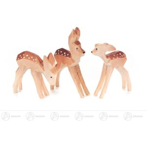 Großhandel Dregeno Miniature Fawns Carved (3) H=approx 4.5 Cm New Erzgebirge Christmas Figure Großhandel Dregeno Miniature Fawns Carved (3) H=approx 4.5 Cm New Erzgebirge Christmas Figure