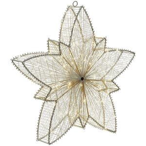 Beliani Outdoor LED Star Decoration - Silver, 50x50cm, Model: Hofsos Beliani Outdoor LED Star Decoration - Silver, 50x50cm, Model: Hofsos