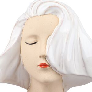 .›girl Face Vase Modern Decorative Sculpture Ceramic Head Flower Vase For Living .›girl Face Vase Modern Decorative Sculpture Ceramic Head Flower Vase For Living