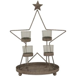 Hill Interiors Outline Star Candle Holder38cm X 22cm X 28cm Antique Bronze Hi53 Hill Interiors Outline Star Candle Holder38cm X 22cm X 28cm Antique Bronze Hi53