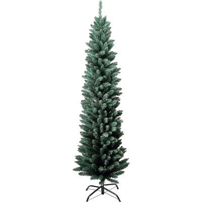 SHATCHI 4ft/1.2m Green Frosted Slim Christmas Pencil - 172 Tips - Artificial Christmas Pencil SHATCHI 4ft/1.2m Green Frosted Slim Christmas Pencil - 172 Tips - Artificial Christmas Pencil