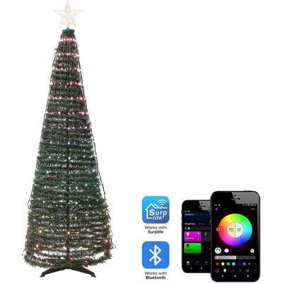 Beliani LED Christmas Tree - 160 cm - App-controlled, Color Changing, Timer Beliani LED Christmas Tree - 160 cm - App-controlled, Color Changing, Timer