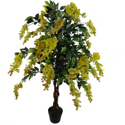 Leaf 120cm Artificial Yellow Wisteria Tree - Artificial Tree Leaf 120cm Artificial Yellow Wisteria Tree - Artificial Tree