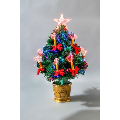 SHATCHI - Candle & Bow Ornaments Fibre Optic - 3Ft - Decorative LED Tree SHATCHI - Candle & Bow Ornaments Fibre Optic - 3Ft - Decorative LED Tree