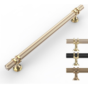 Does Not Apply 10 Pack Gold Knurled Cabinet Handles - 192mm Hole Center, Kitchen Cupboard & Dra Does Not Apply 10 Pack Gold Knurled Cabinet Handles - 192mm Hole Center, Kitchen Cupboard & Dra