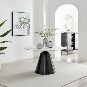 Furniturebox Uk Nina Round White Marble Effect Ceramic 6 Seater Dining Table Furniturebox Uk Nina Round White Marble Effect Ceramic 6 Seater Dining Table