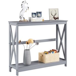 Ukmart365 2-Tier Console Table Narrow Sofa Table With X-Shaped Design Slim Hallway Table Ukmart365 2-Tier Console Table Narrow Sofa Table With X-Shaped Design Slim Hallway Table