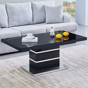 Furniture In Fashion Parini High Gloss Coffee Table In Black With Glass Top Furniture In Fashion Parini High Gloss Coffee Table In Black With Glass Top