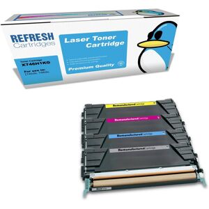 Refresh Cartridges Full Set Pack X746h1kg Toner Compatible With Lexmark Printers Refresh Cartridges Full Set Pack X746h1kg Toner Compatible With Lexmark Printers