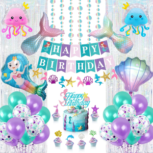 Does Not Apply Mermaid Birthday Party Decorations Kit, 55 Pcs Underwater Theme Supplies With Me Does Not Apply Mermaid Birthday Party Decorations Kit, 55 Pcs Underwater Theme Supplies With Me