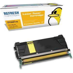 Refresh Cartridges Yellow 0c734a1yg Toner Compatible With Lexmark Printers Refresh Cartridges Yellow 0c734a1yg Toner Compatible With Lexmark Printers