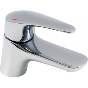 Evg S12 Curve Slim Mono Basin Mixer Tap Chrome - Single Lever With Click Waste Evg S12 Curve Slim Mono Basin Mixer Tap Chrome - Single Lever With Click Waste