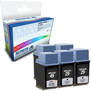 Refresh Cartridges Saver Pack 3x #29 / 2x #49 Ink Compatible With Hp Printers Refresh Cartridges Saver Pack 3x #29 / 2x #49 Ink Compatible With Hp Printers