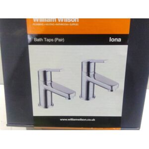 Evg Iona Bath Tap Pair Chrome - Modern Lever Handle Twin Taps Evg Iona Bath Tap Pair Chrome - Modern Lever Handle Twin Taps