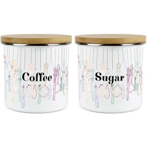 Purely Home Vintage Cutlery Decaf Coffee & Sugar Kitchen Storage Canister Purely Home Vintage Cutlery Decaf Coffee & Sugar Kitchen Storage Canister
