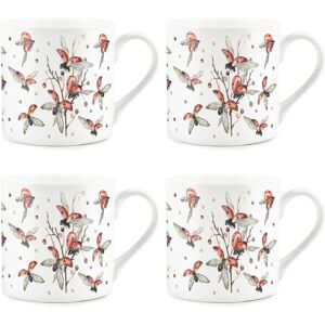 Purely Home Ladybird Mugs Set - Red & Black Ladybug - Bone China Mugs Gift/present Set Of 4 Purely Home Ladybird Mugs Set - Red & Black Ladybug - Bone China Mugs Gift/present Set Of 4