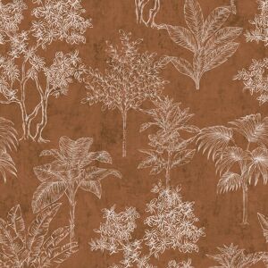 Dwp0361-07-Zen Tree Leaf Orange Galerie Wallpaper Dwp0361-07-Zen Tree Leaf Orange Galerie Wallpaper