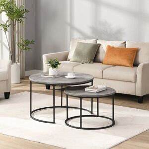 Furniture In Fashion Bellini Wooden Nesting Coffee Tables In Concrete Effect Furniture In Fashion Bellini Wooden Nesting Coffee Tables In Concrete Effect