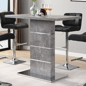 Furniture In Fashion Parini Wooden Bar Table Rectangular In Concrete Effect Furniture In Fashion Parini Wooden Bar Table Rectangular In Concrete Effect