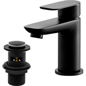 Black Basin Taps With Pop Up Waste, Bathwest Modern Monobloc Chrome Brass Matte Black Basin Taps With Pop Up Waste, Bathwest Modern Monobloc Chrome Brass Matte