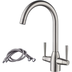Does Not Apply Kitchen Taps,Modern Double Handle Kitchen Mixer Sink Tap Swivel Spout Brushed Ni Does Not Apply Kitchen Taps,Modern Double Handle Kitchen Mixer Sink Tap Swivel Spout Brushed Ni