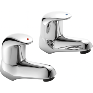 Evg Haze Chrome Bath Tap Pair With Modern Lever Handles - Solid Brass Evg Haze Chrome Bath Tap Pair With Modern Lever Handles - Solid Brass