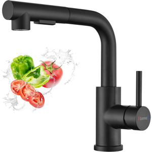 Does Not Apply Matt Black Kitchen Taps With Pull Out Spray, Sus304 Stainless Steel Sink Mixer Does Not Apply Matt Black Kitchen Taps With Pull Out Spray, Sus304 Stainless Steel Sink Mixer