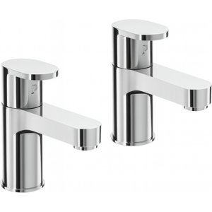 Evg Strata Blade Bath Tap Pair Chrome 3/4\" Modern Pillar Taps Evg Strata Blade Bath Tap Pair Chrome 3/4\" Modern Pillar Taps